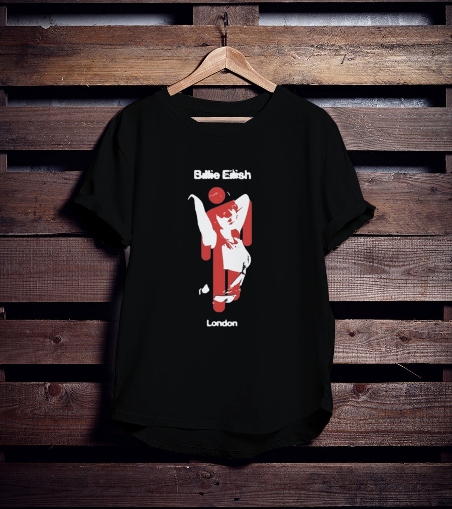 Billie Eilish Blohsh London Black Blohsh Red White T-Shirt