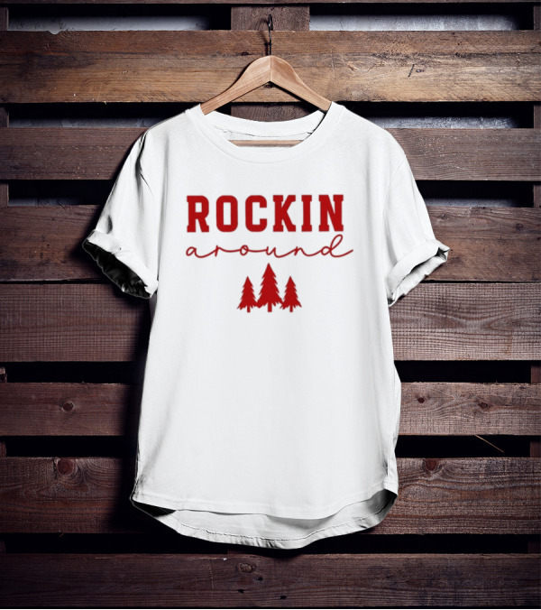 Simply Sage Market Women's Rockin' Around Christmas Trees T-Shirt