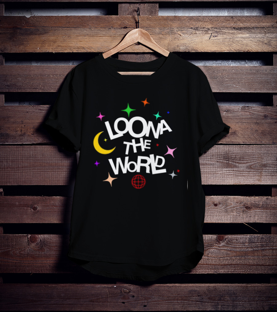 LOONA The World Stars Moon Globe T-Shirt