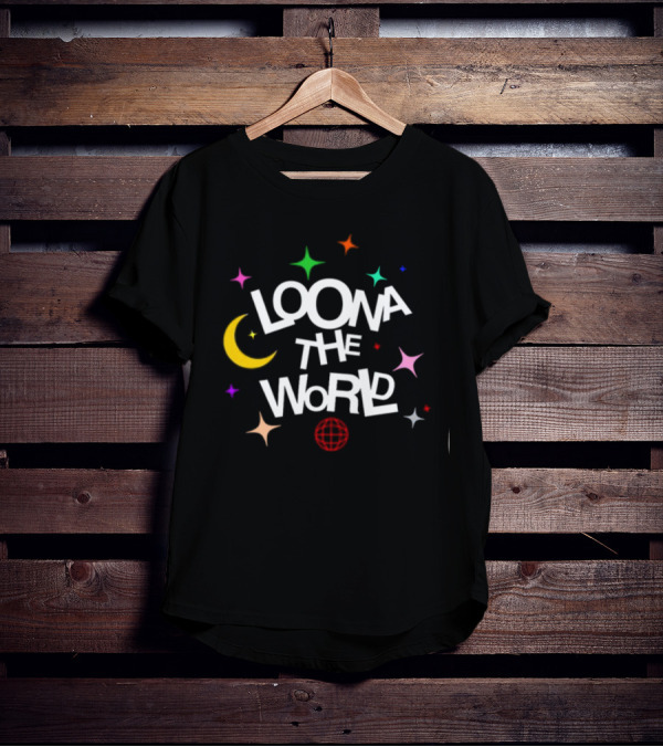 LOONA The World Stars Moon Globe T-Shirt