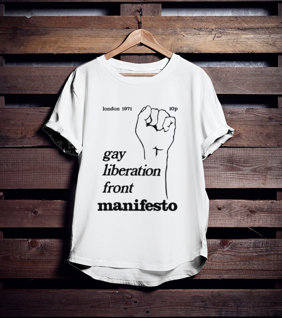 London 1971 10p Gay Liberation Front Manifesto T-Shirt