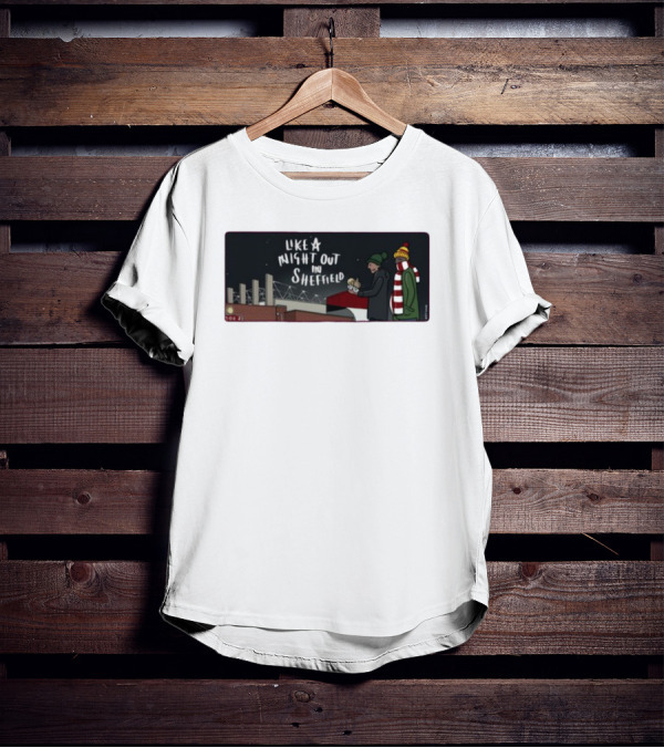 Like A Night Out In Sheffield Football Fans In Winter Gear At Stadium T-Shirt