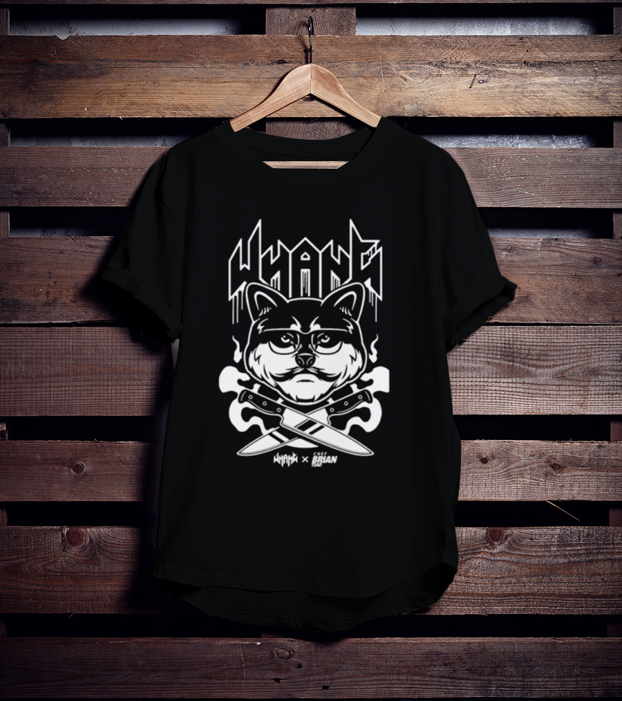 Whang X Tsao Chef Brian Cat With Crossed Knives T-Shirt