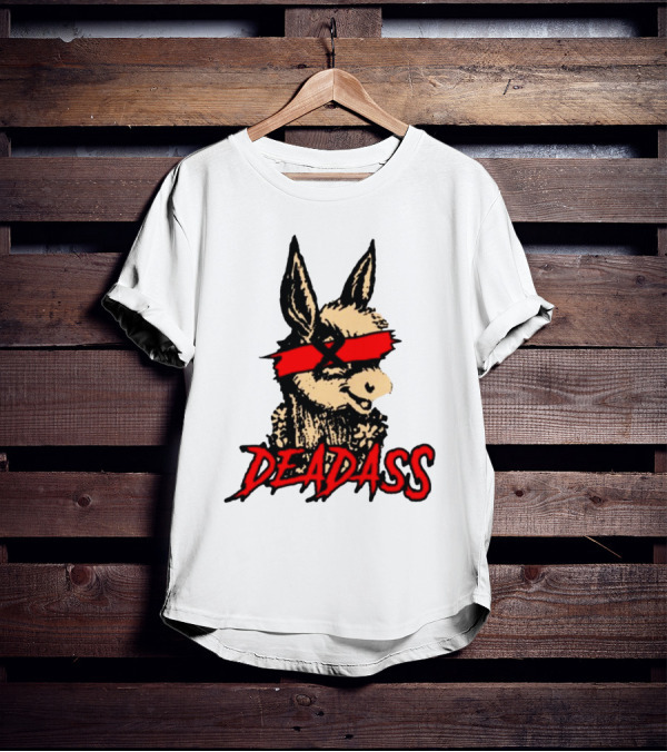 Deadass Red Blindfold Cartoon Donkey T-Shirt