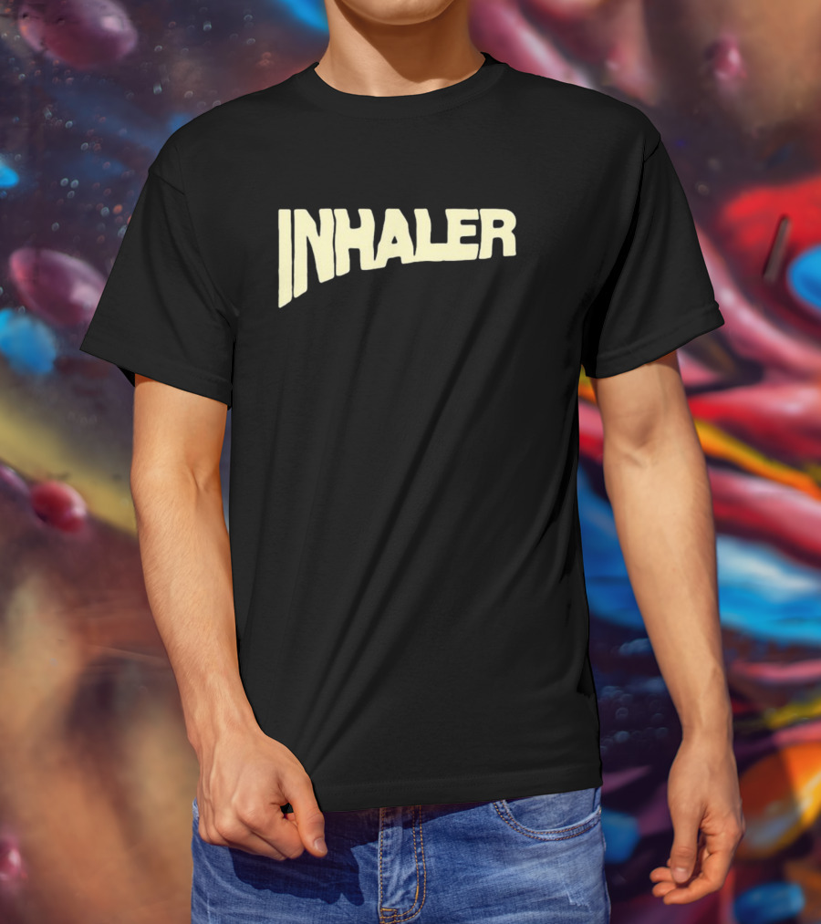 Inhaler Glas-Gow In Ecstasy Neon Typography T-Shirt