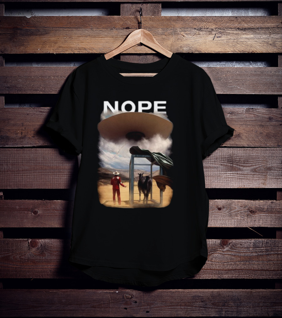 NOPE The Star Lasso Experience With UFO Above Cow And Cowboy T-Shirt