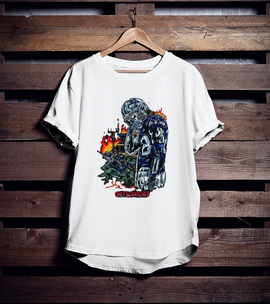Only Scratched The Surface Retros Sports Imagery Fire Scene T-Shirt