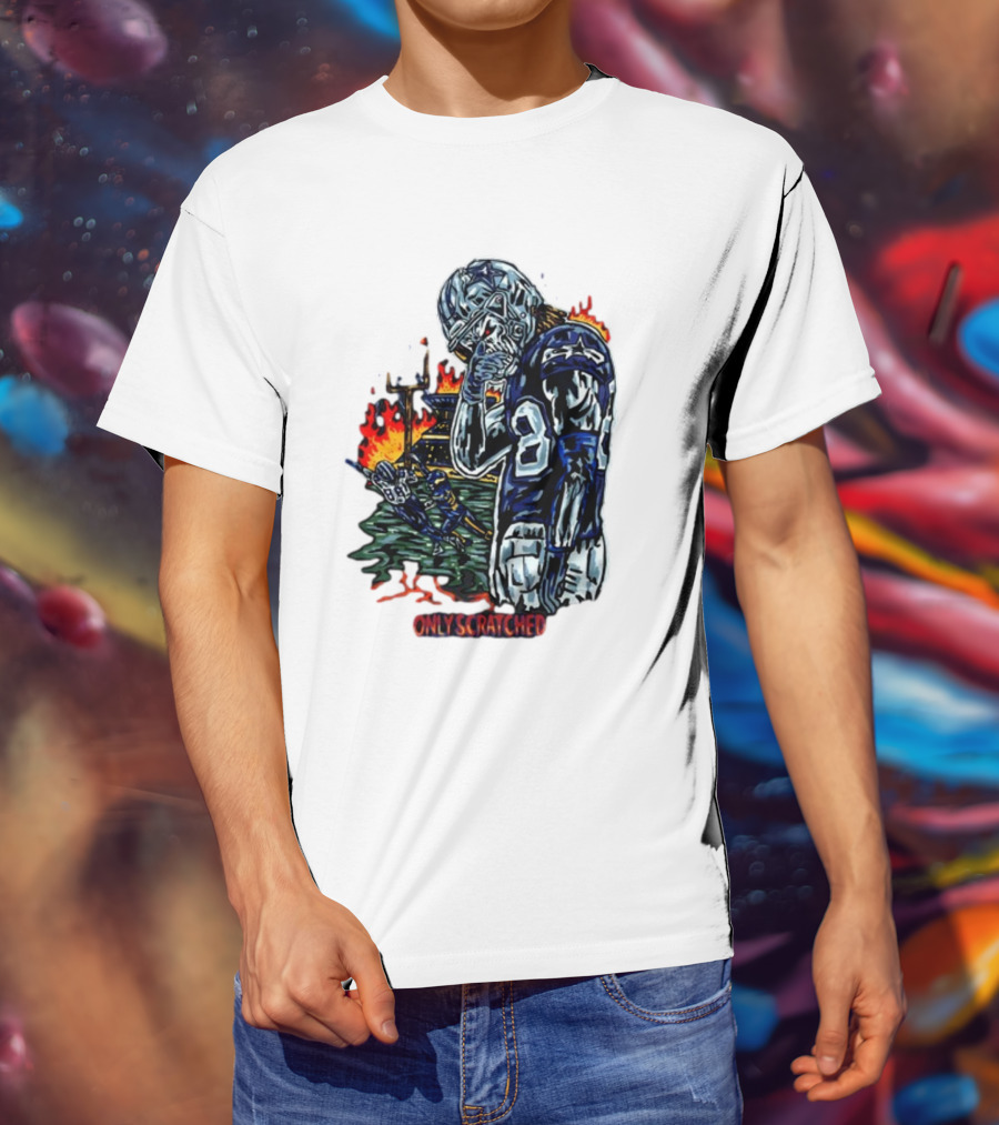 Only Scratched The Surface Retros Sports Imagery Fire Scene T-Shirt