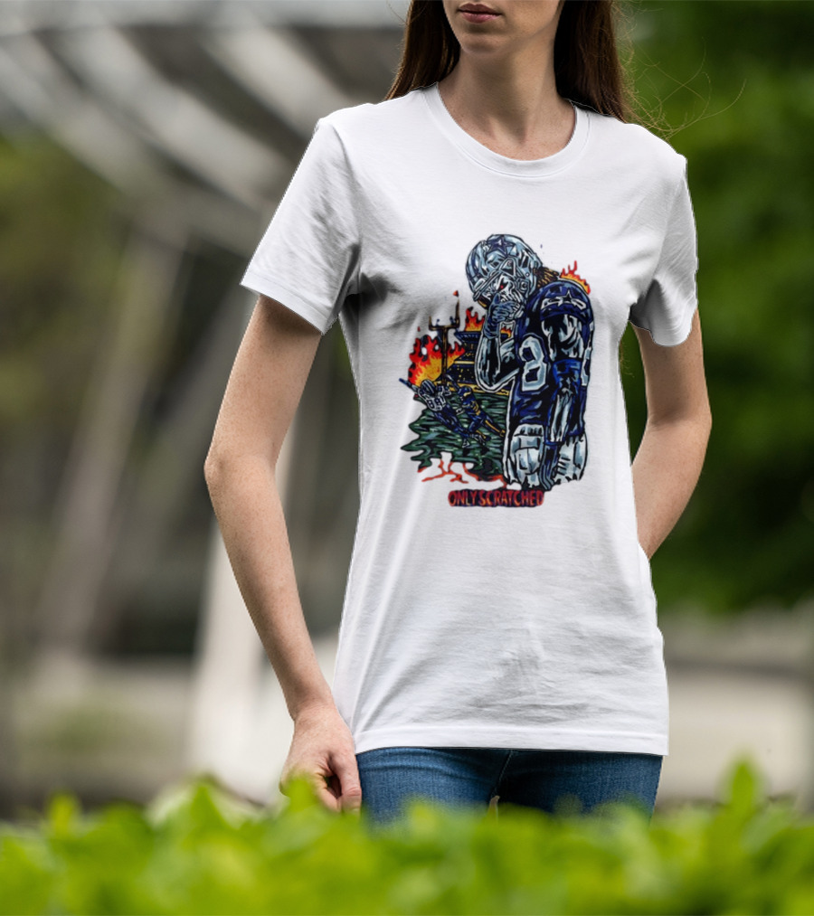 Only Scratched The Surface Retros Sports Imagery Fire Scene T-Shirt