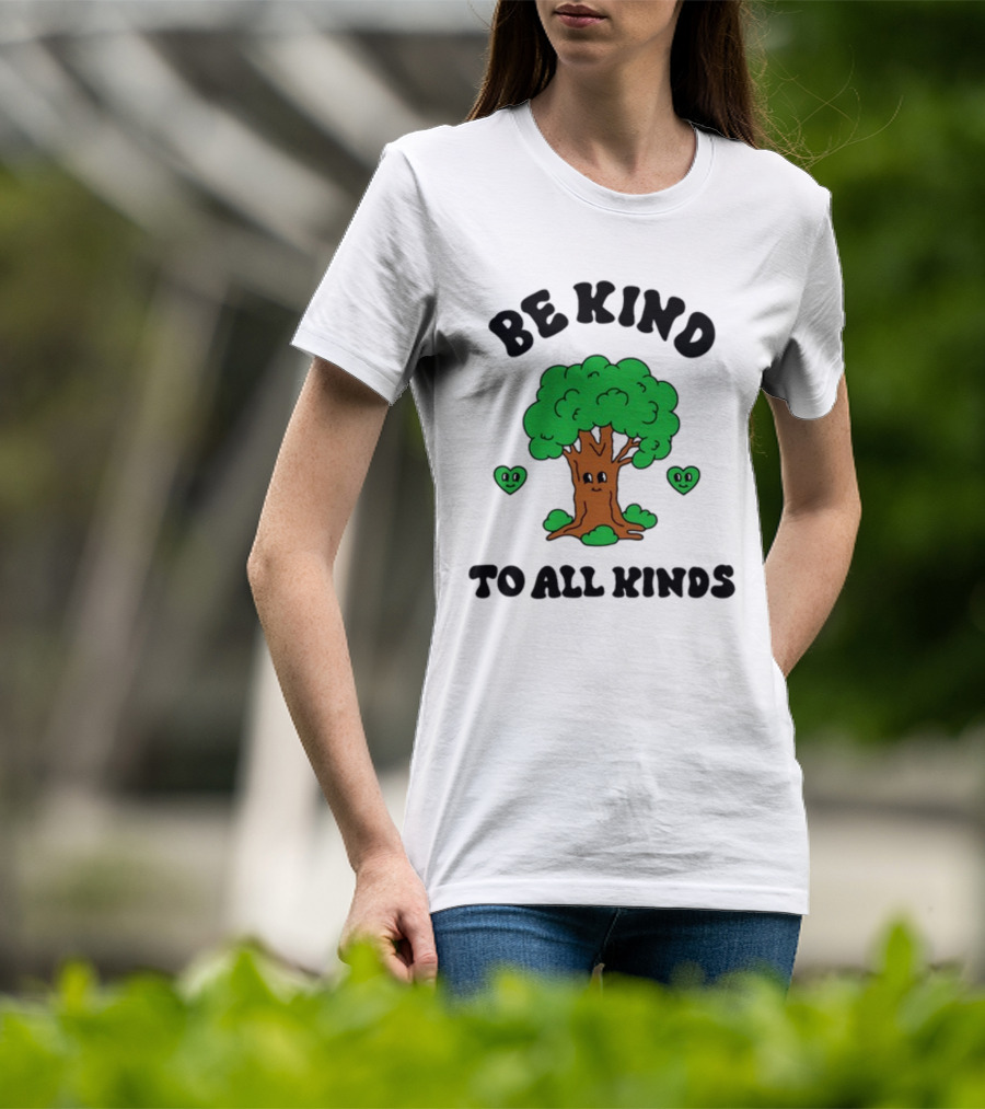 Sid The Visual Kid Be Kind To All Kinds With Smiling Tree And Hearts T-Shirt