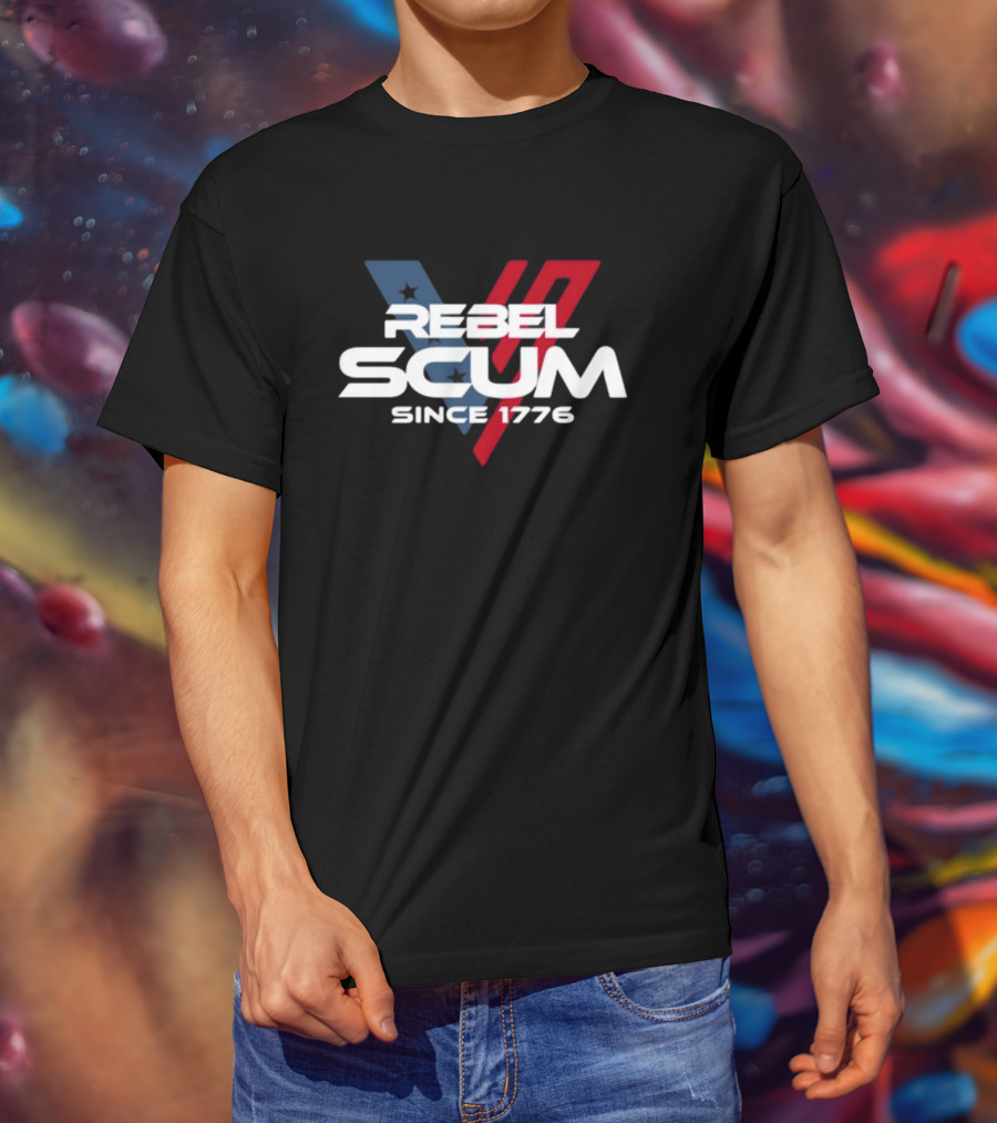 Rebel Scum Since 1776 Stars And Stripes Inspired T-Shirt