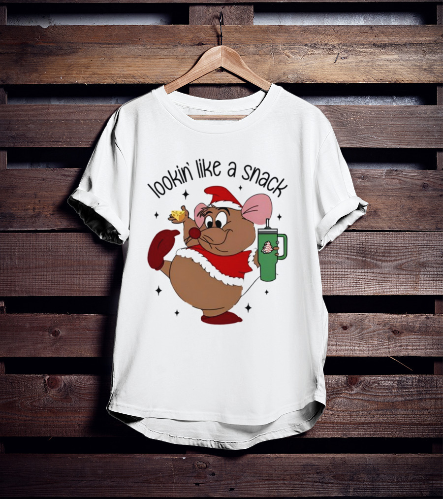 Lookin’ Like A Snack Santa Mouse Holiday Treat T-Shirt