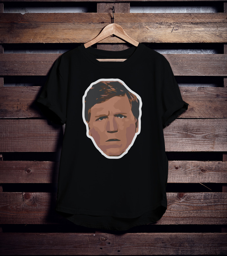 Tucker Carlson Face Illustration Diagram T-Shirt