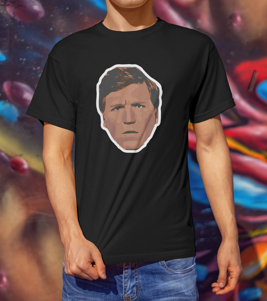 Tucker Carlson Face Illustration Diagram T-Shirt