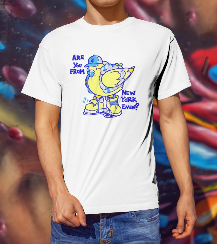 Big Puffa Pigeon Are You From New York Even NY Cap And Boots T-Shirt