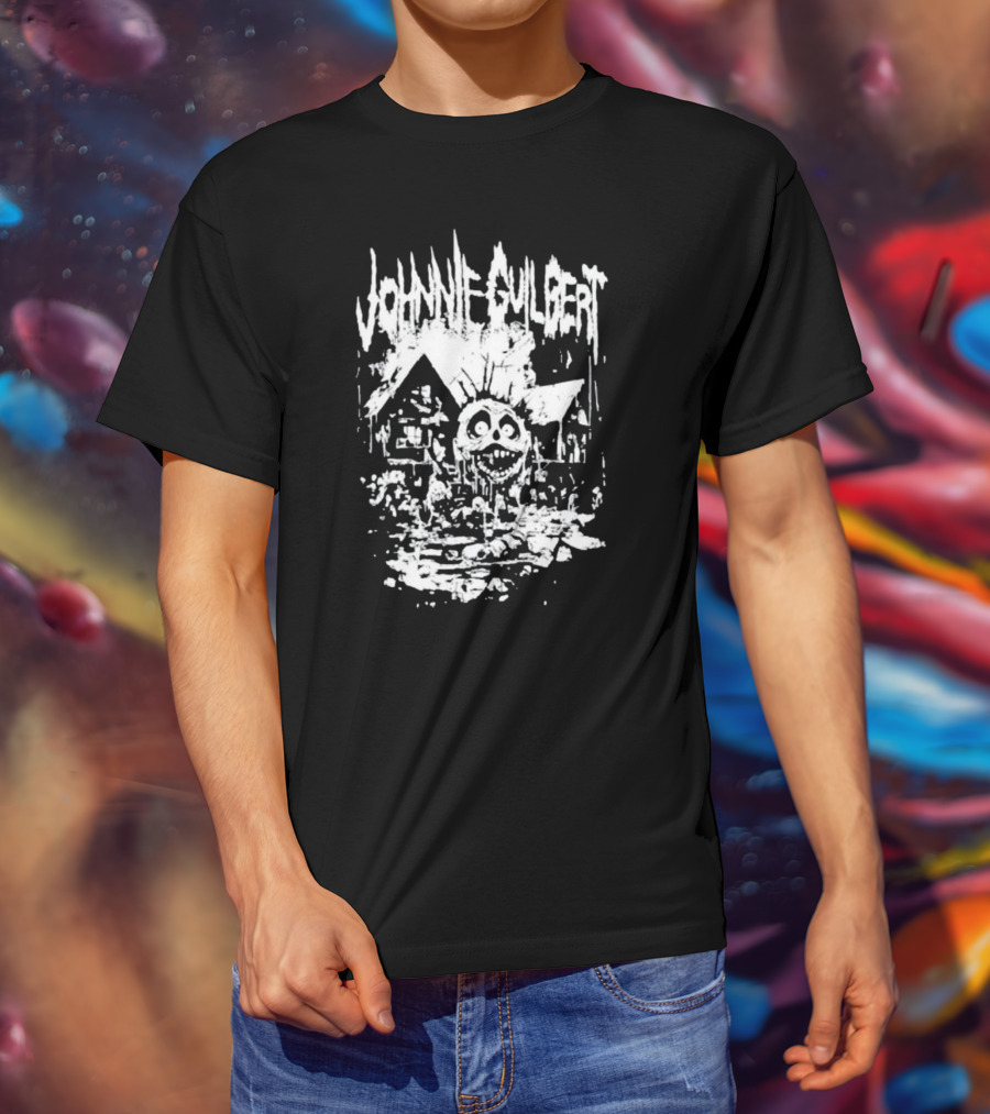 Johnnie Guilbert Haunted House Creepy Bubble Face T-Shirt