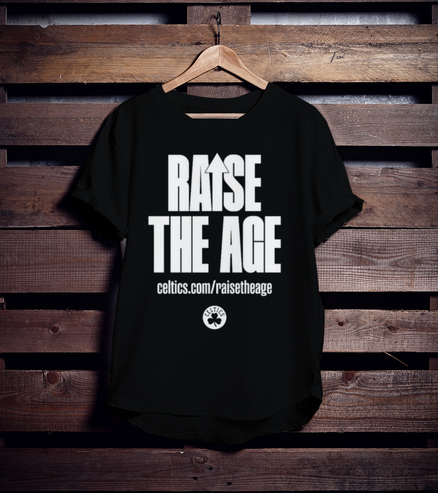 Jayson Tatum Celtics Raise The Age Campaign Celtics.com/raisetheage T-Shirt
