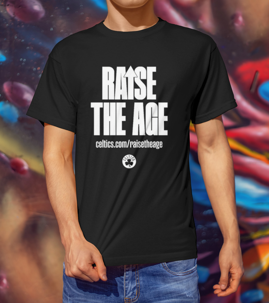 Jayson Tatum Celtics Raise The Age Campaign Celtics.com/raisetheage T-Shirt