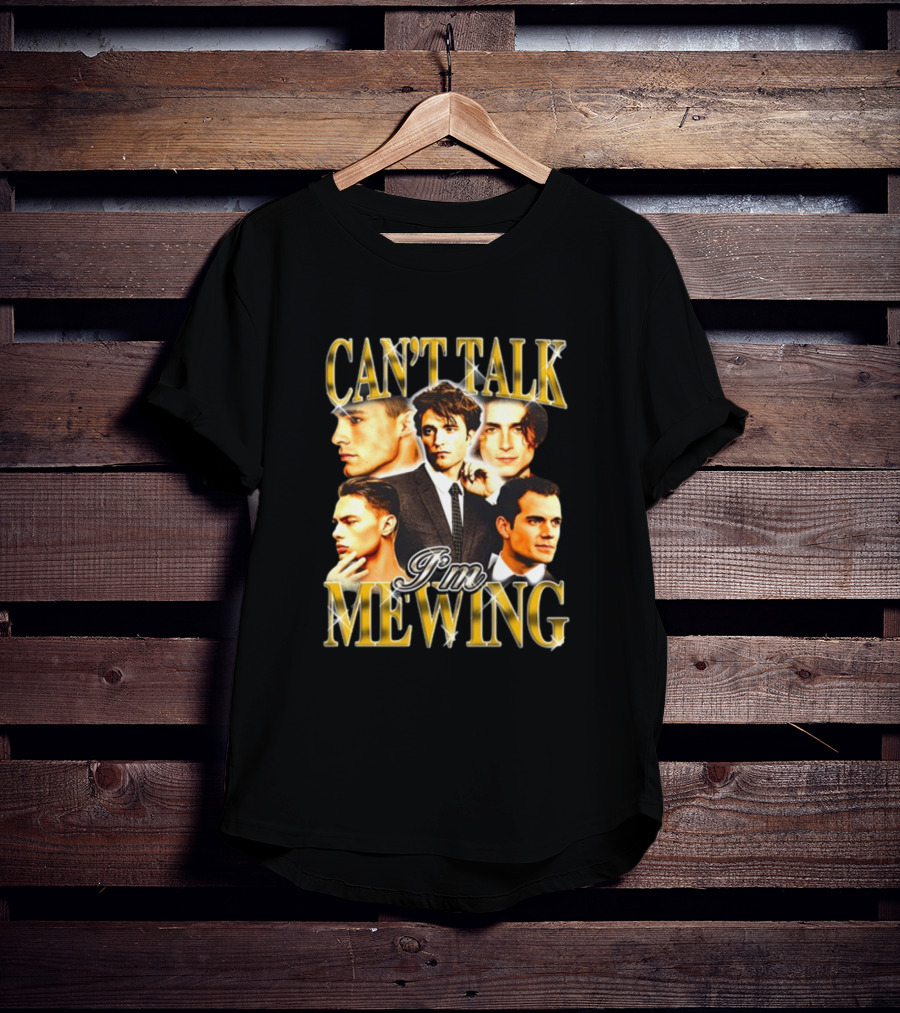 Can't Talk I'm Mewing Male Icons T-Shirt