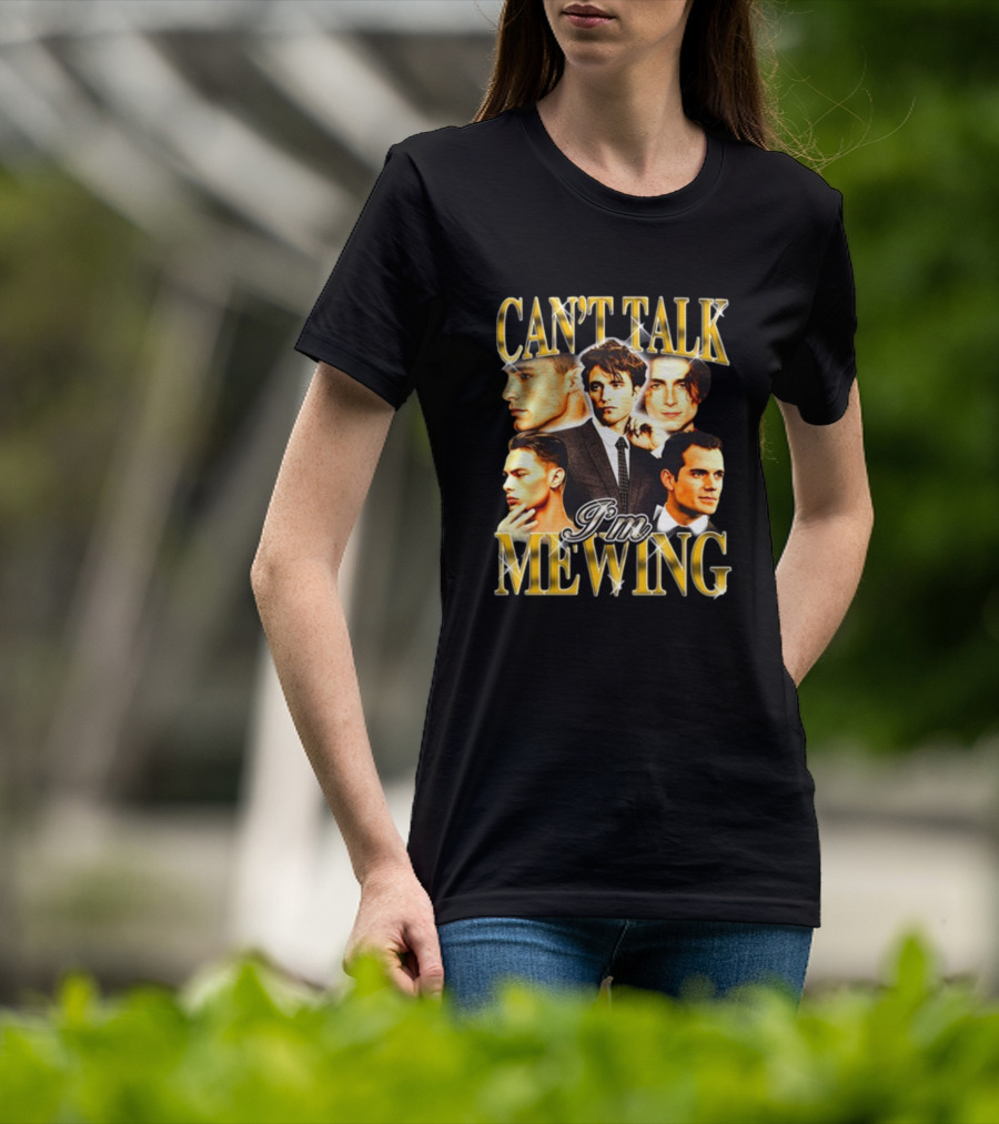 Can't Talk I'm Mewing Male Icons T-Shirt