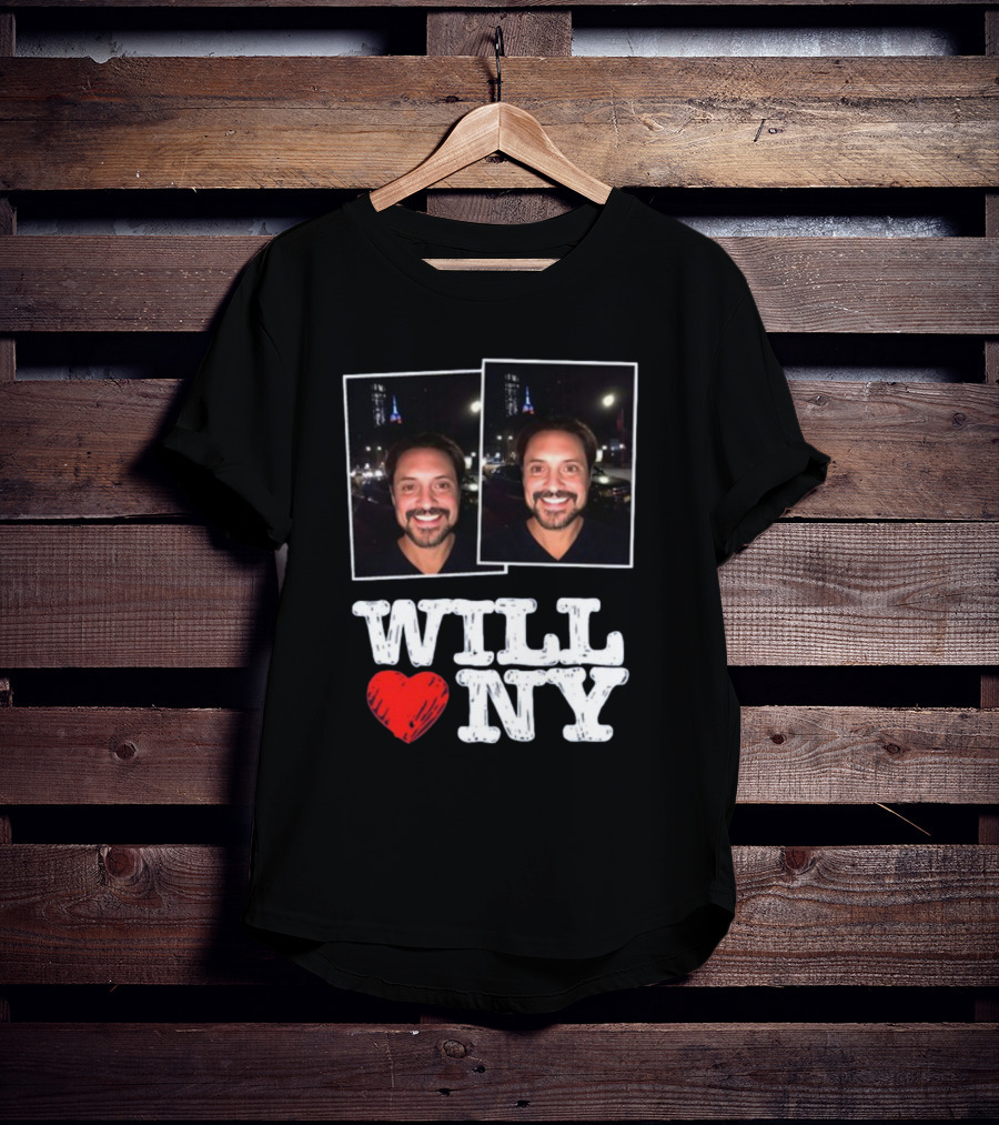 WILL ❤️ NY Two Smiling Faces Night Cityscape T-Shirt