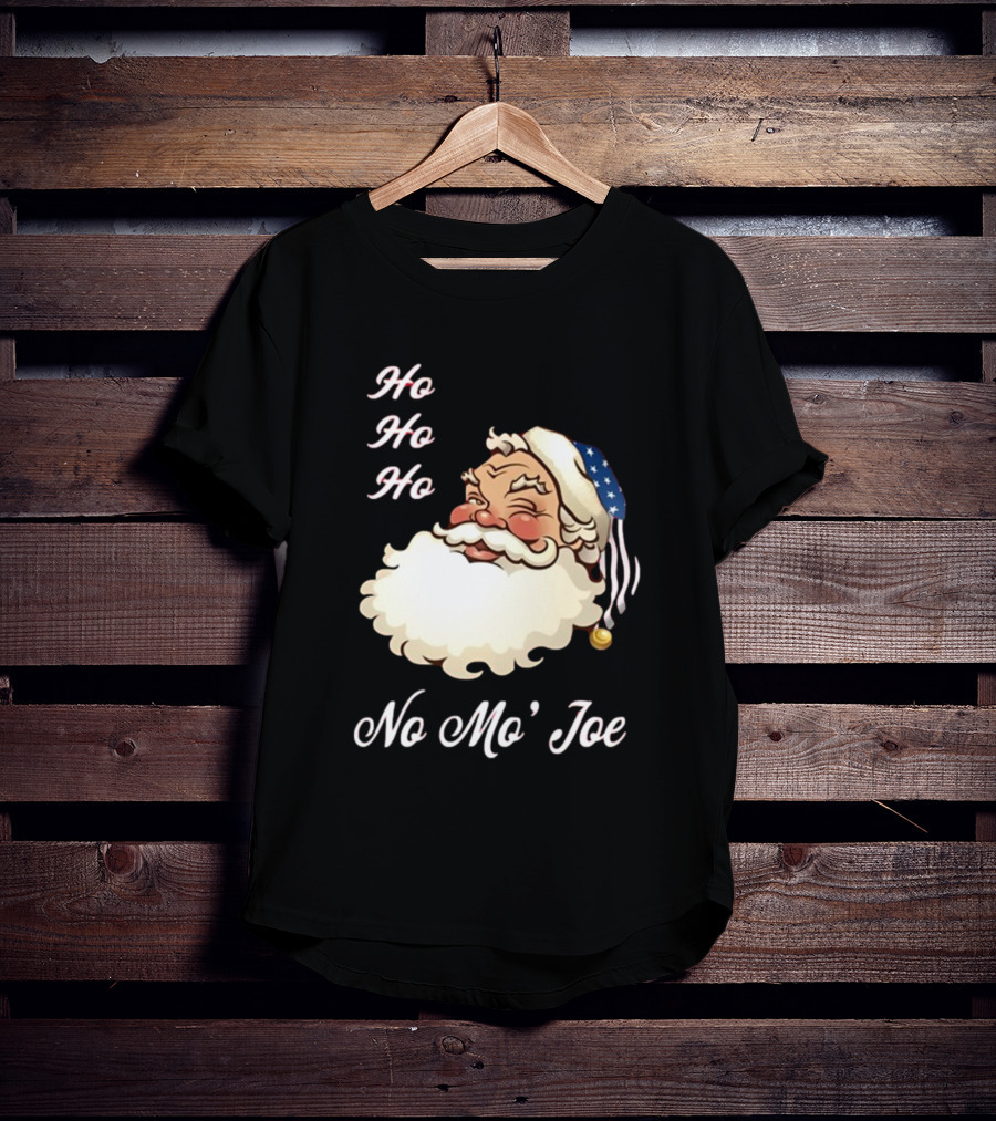 Ho Ho Ho No Mo’ Joe Patriotic Santa Hat Winking Santa T-Shirt