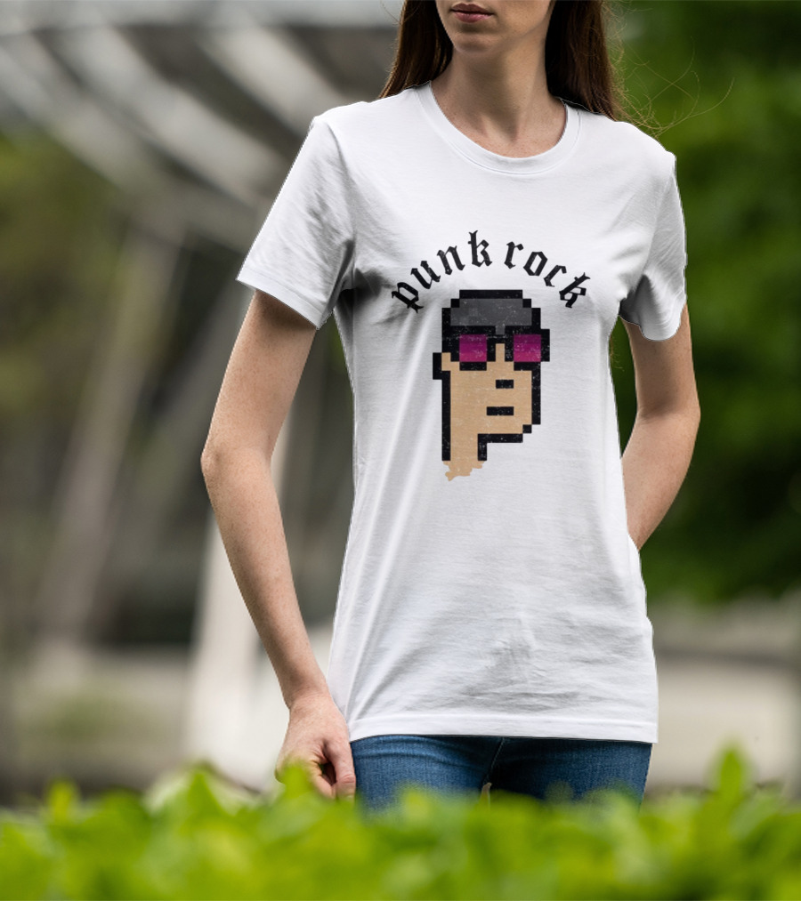Punk Rock Pixel Art M Shadows T-Shirt