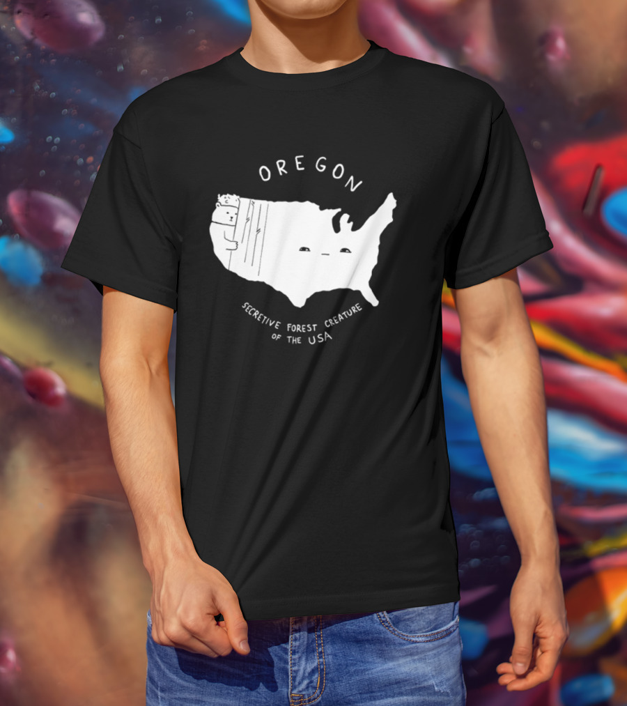 Oregon Secretive Forest Creature Of The USA Nathanwpylestrangeplanet T-Shirt