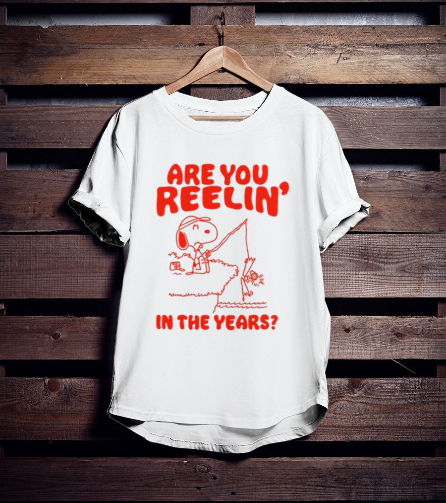 Snoopy Fishing 'Are You Reelin' In The Years?' T-Shirt