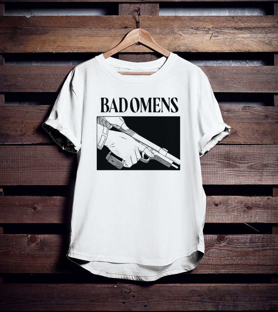 Bad Omens What's The Difference Between A God And Gun Hands Holding Gun T-Shirt