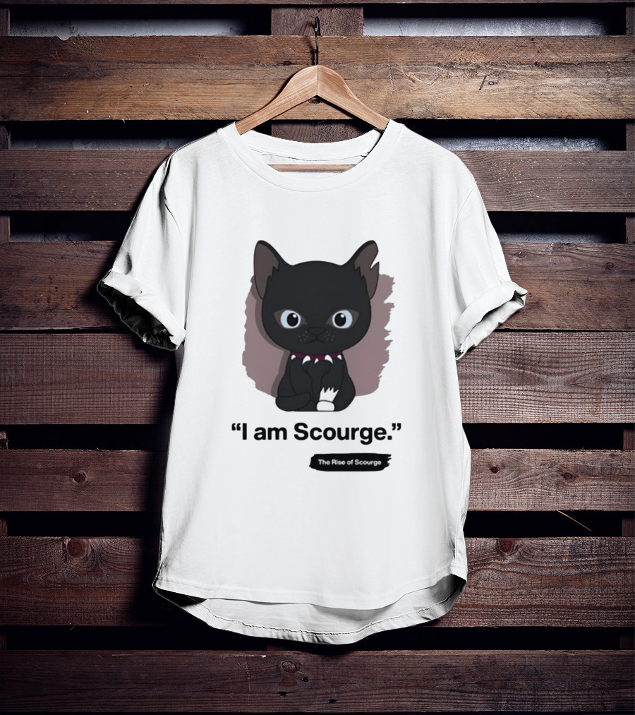 I Am Scourge The Rise Of Scourge Black Cat With Spiked Collar T-Shirt