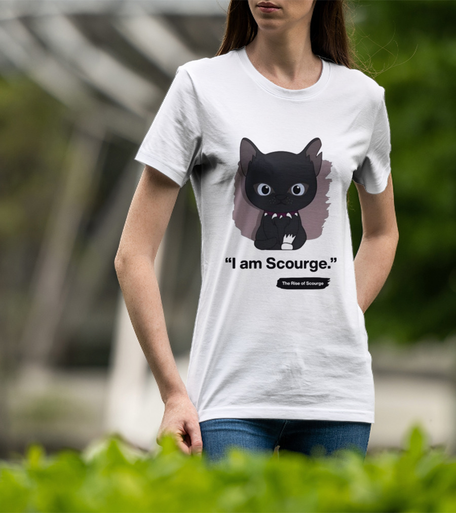 I Am Scourge The Rise Of Scourge Black Cat With Spiked Collar T-Shirt