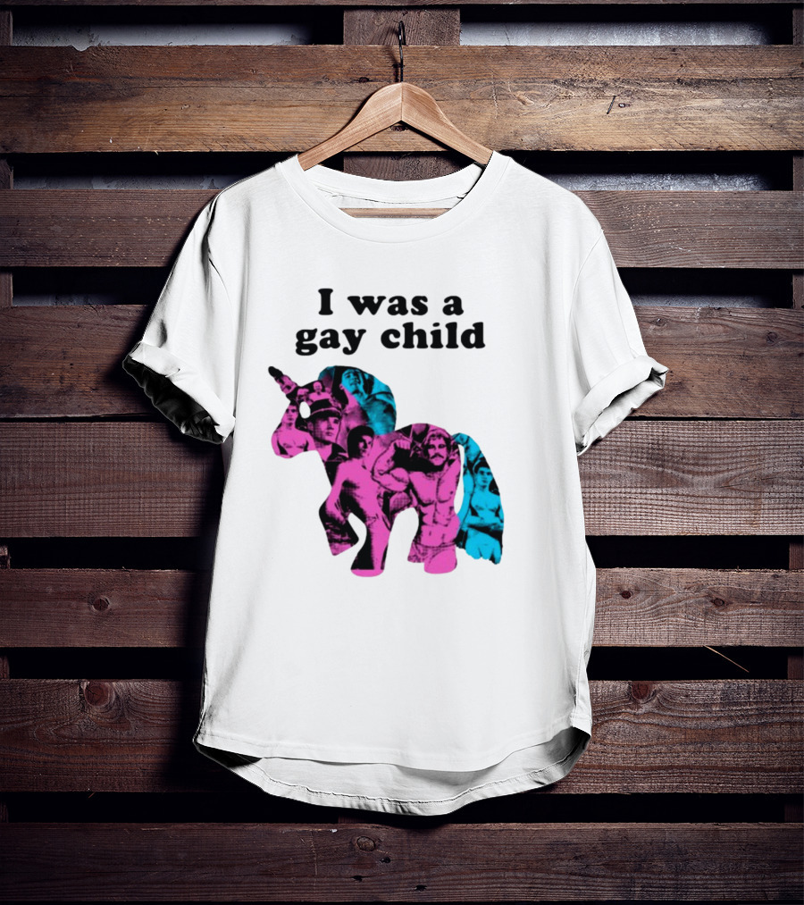 AndrewSylvesr Adrianandshane I Was A Gay Child Unicorn Collage T-Shirt