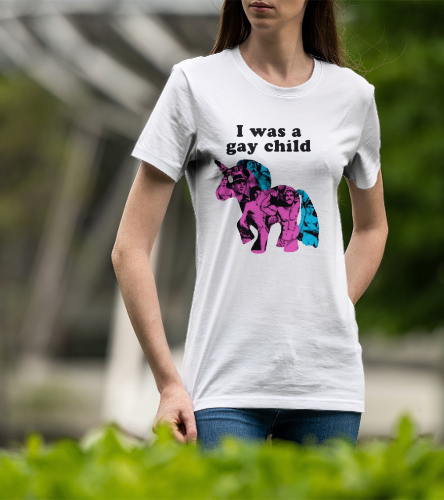 AndrewSylvesr Adrianandshane I Was A Gay Child Unicorn Collage T-Shirt