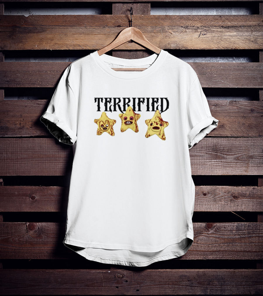 Terrified Stars Faces Horror Mood T-Shirt