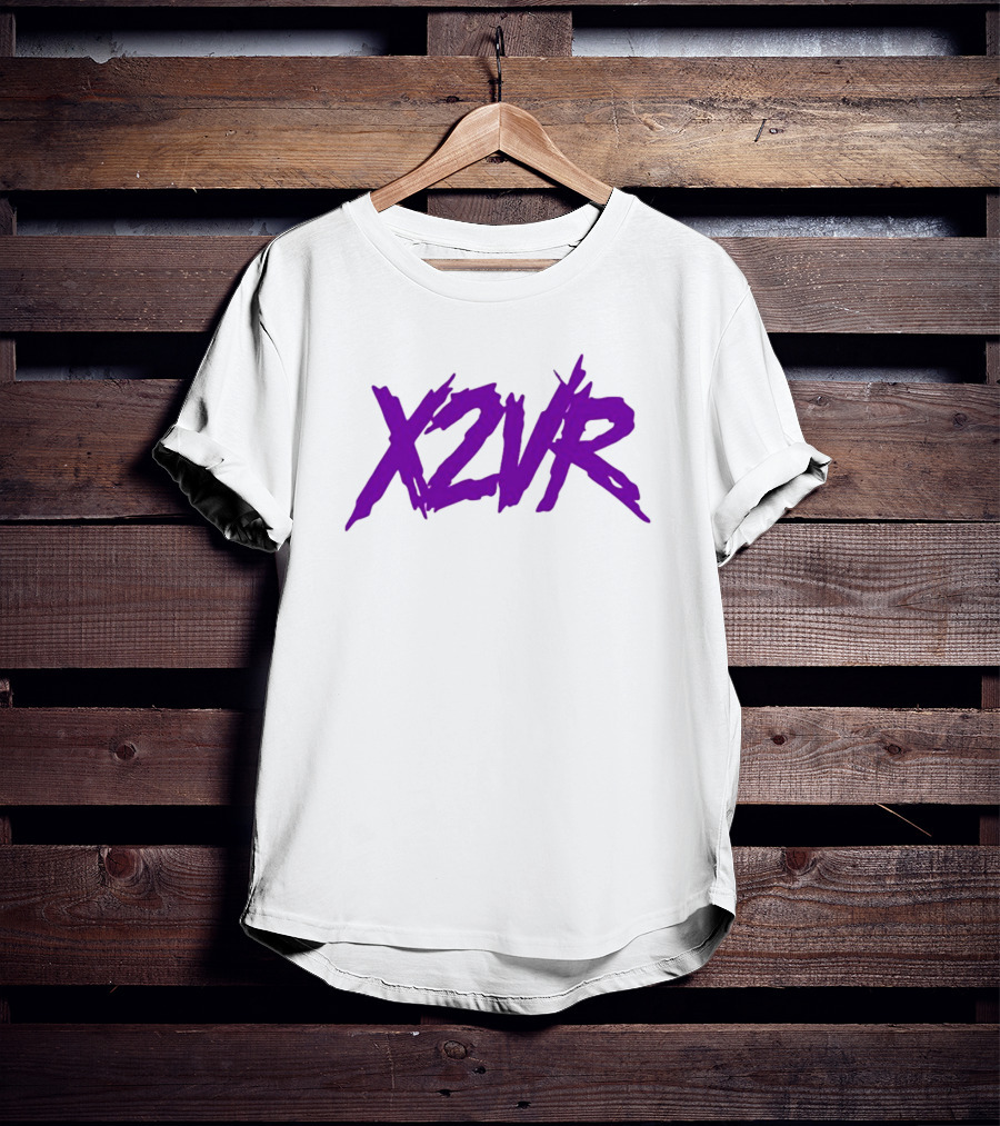 X2vr Grunge Purple Distressed Brushstroke T-Shirt