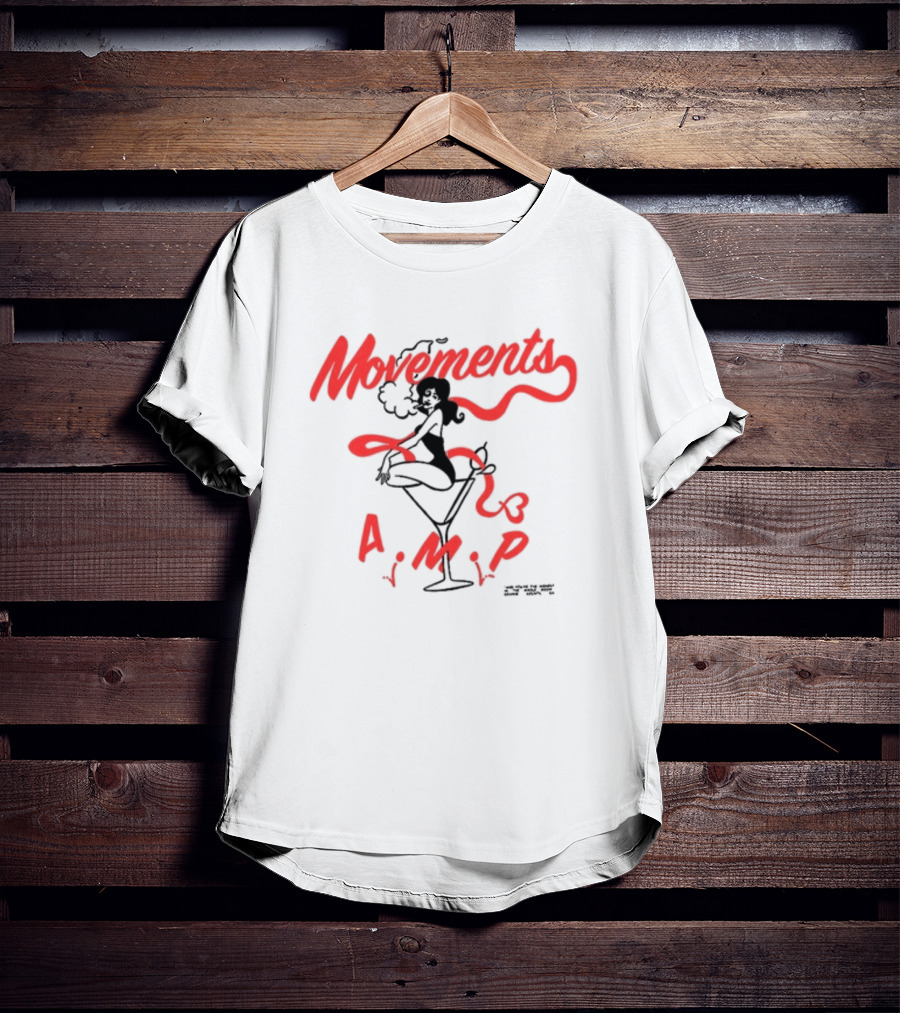 Movements A.M.P Vintage Cocktail Pin-Up Vibe T-Shirt
