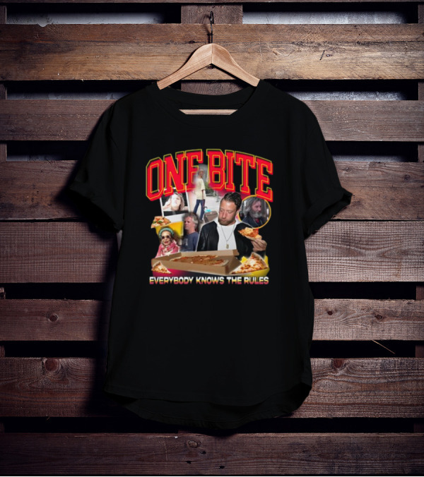 One Bite Everybody Knows The Rules Dave Portnoy Pizza Review Collage T-Shirt