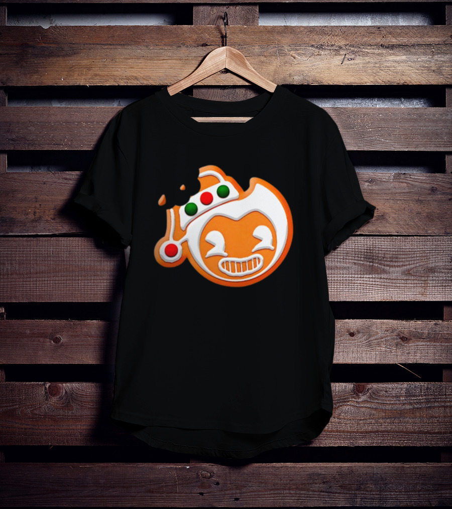 Bendy Gingerbread Christmas Cookie Bite T-Shirt