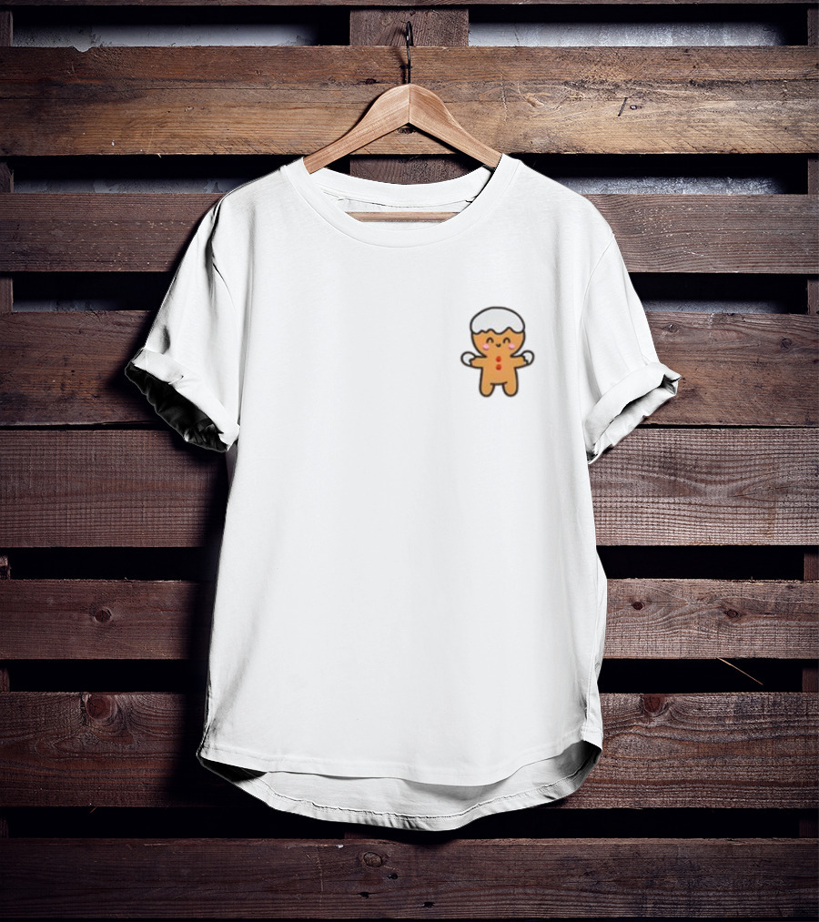 Gingerbread Cookie Christmas Character With Icing Decor T-Shirt
