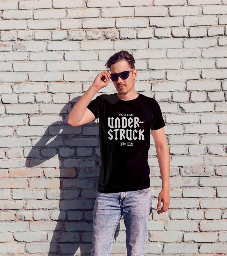 You've Been Under Struck Iowa Lightning Bolt Font T-Shirt