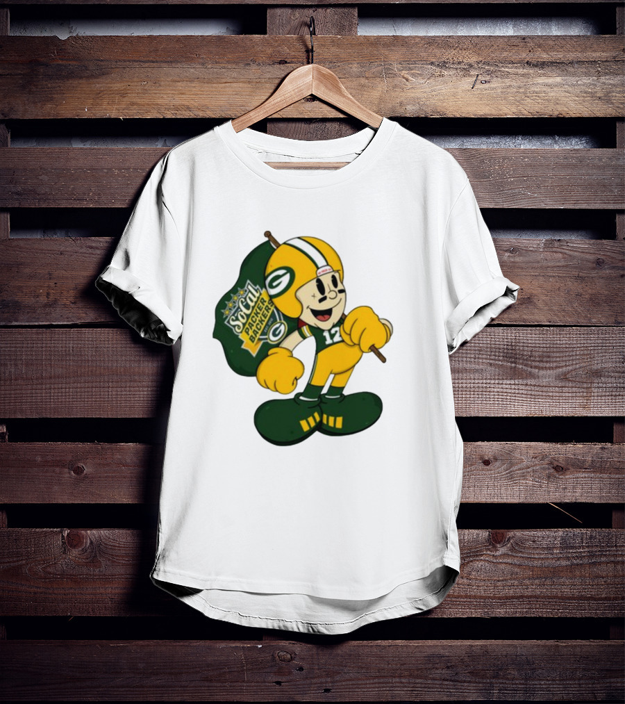 Socal Packer Backers 12 Retro Cartoon Football Character T-Shirt