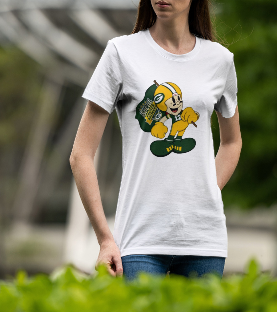 Socal Packer Backers 12 Retro Cartoon Football Character T-Shirt