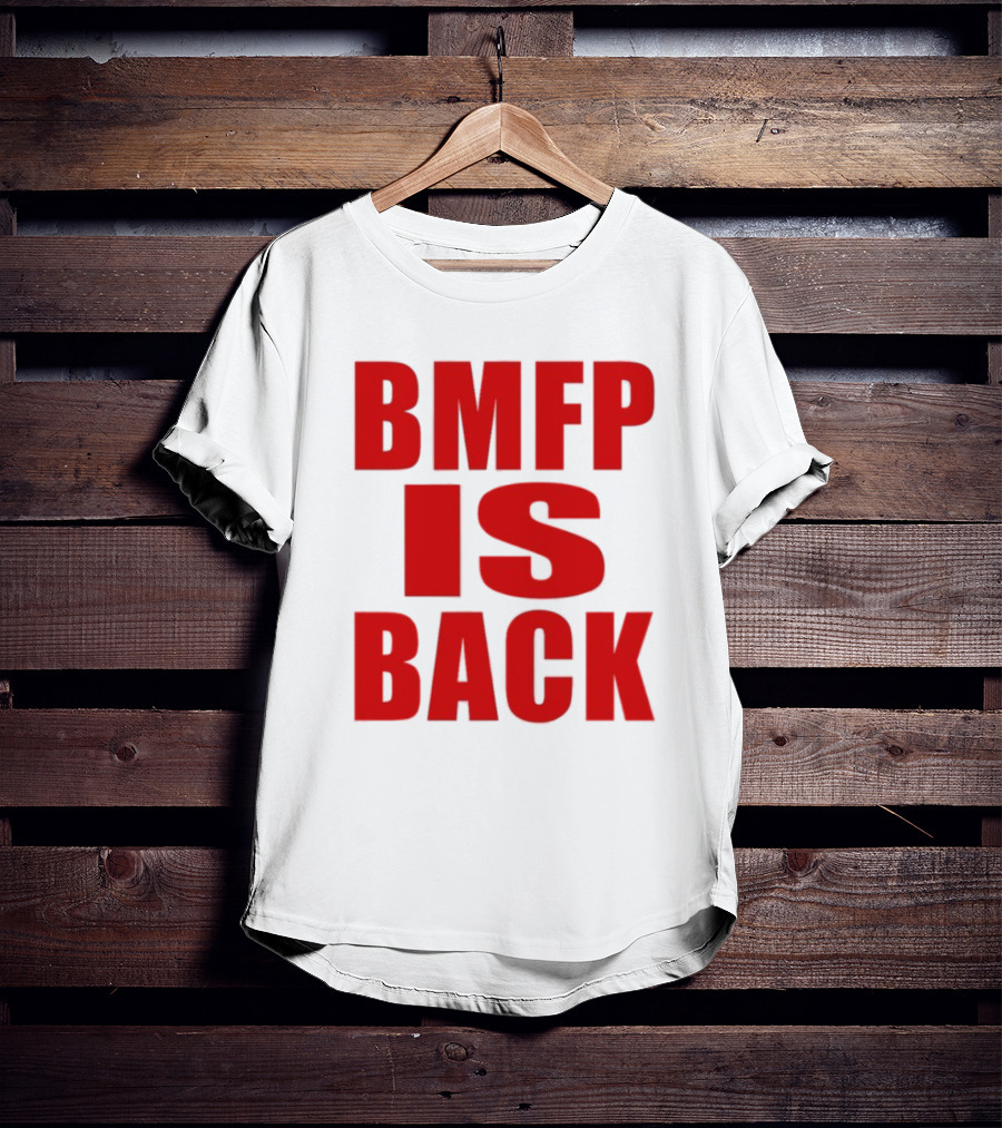 John Nabors BMFP Is Back Text In Bold Red T-Shirt