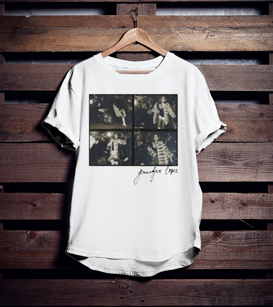Jennifer Lopez Photo Collage With Signature T-Shirt