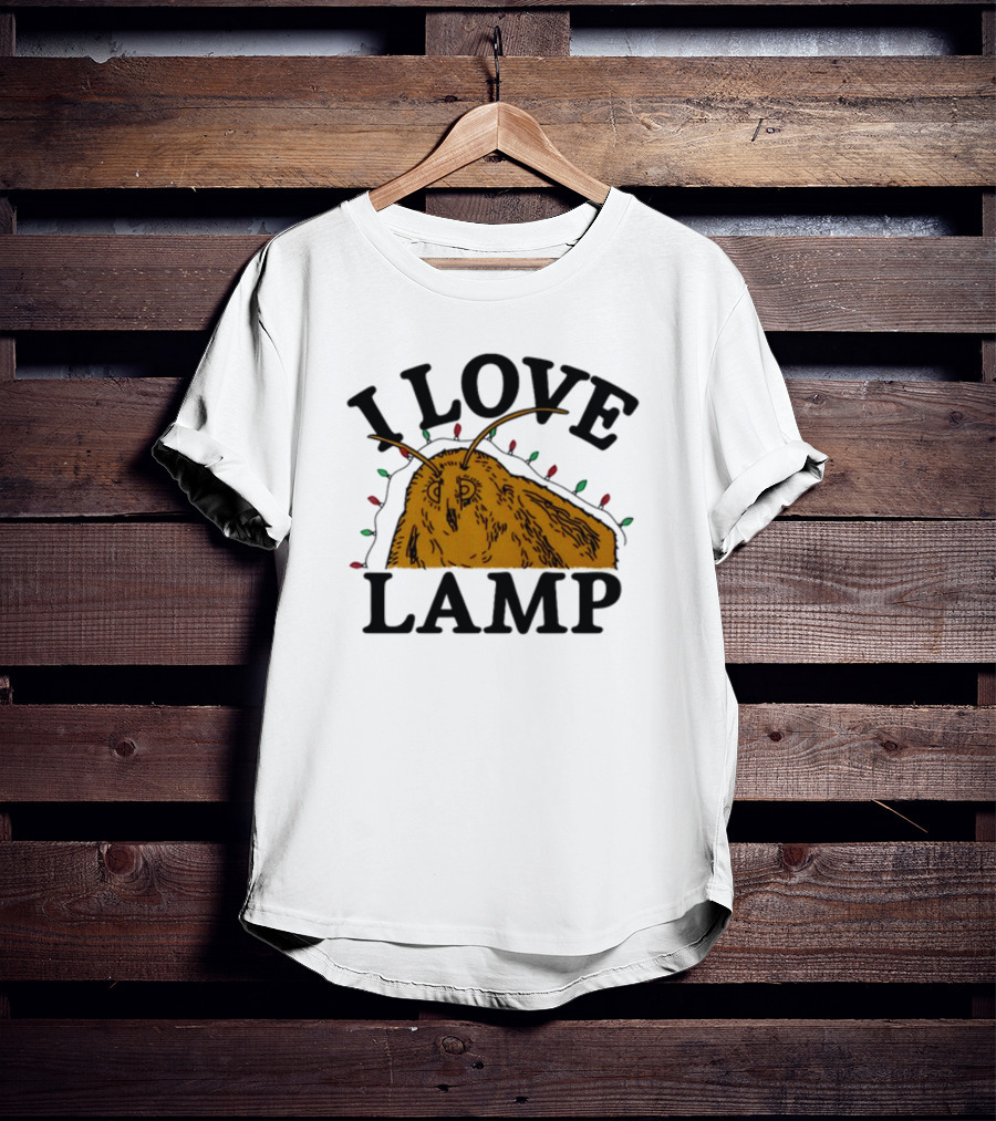 Shitheadsteve I Love Lamp Moth Meme With Christmas Lights T-Shirt