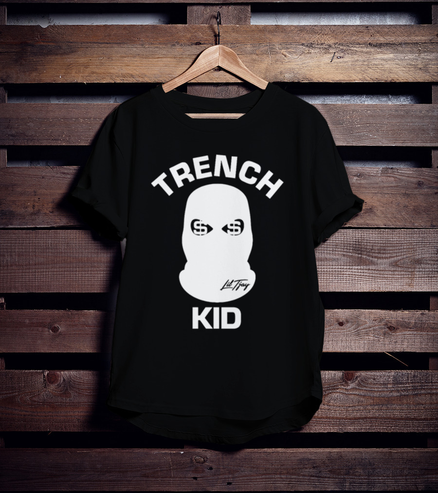 Lil Tray Trench Kid Balaclava Money Eyes T-Shirt