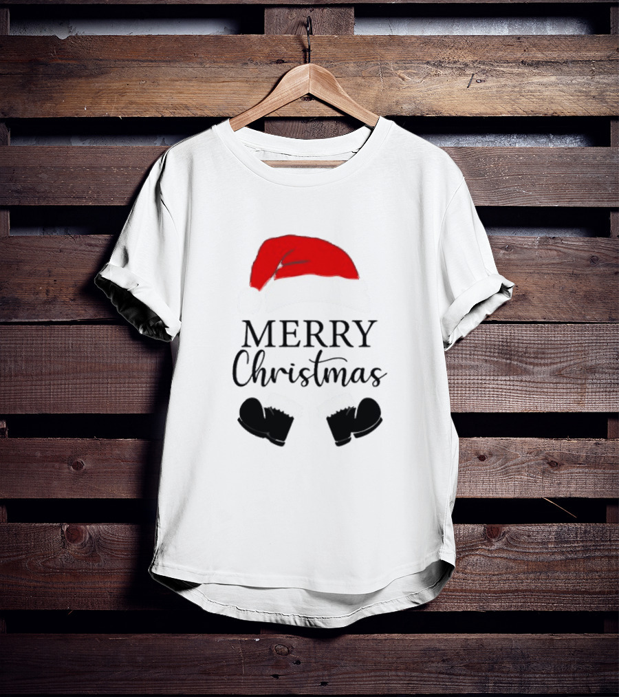Merry Christmas Svg Santa Hat And Boots Softstyle V-Neck T-Shirt