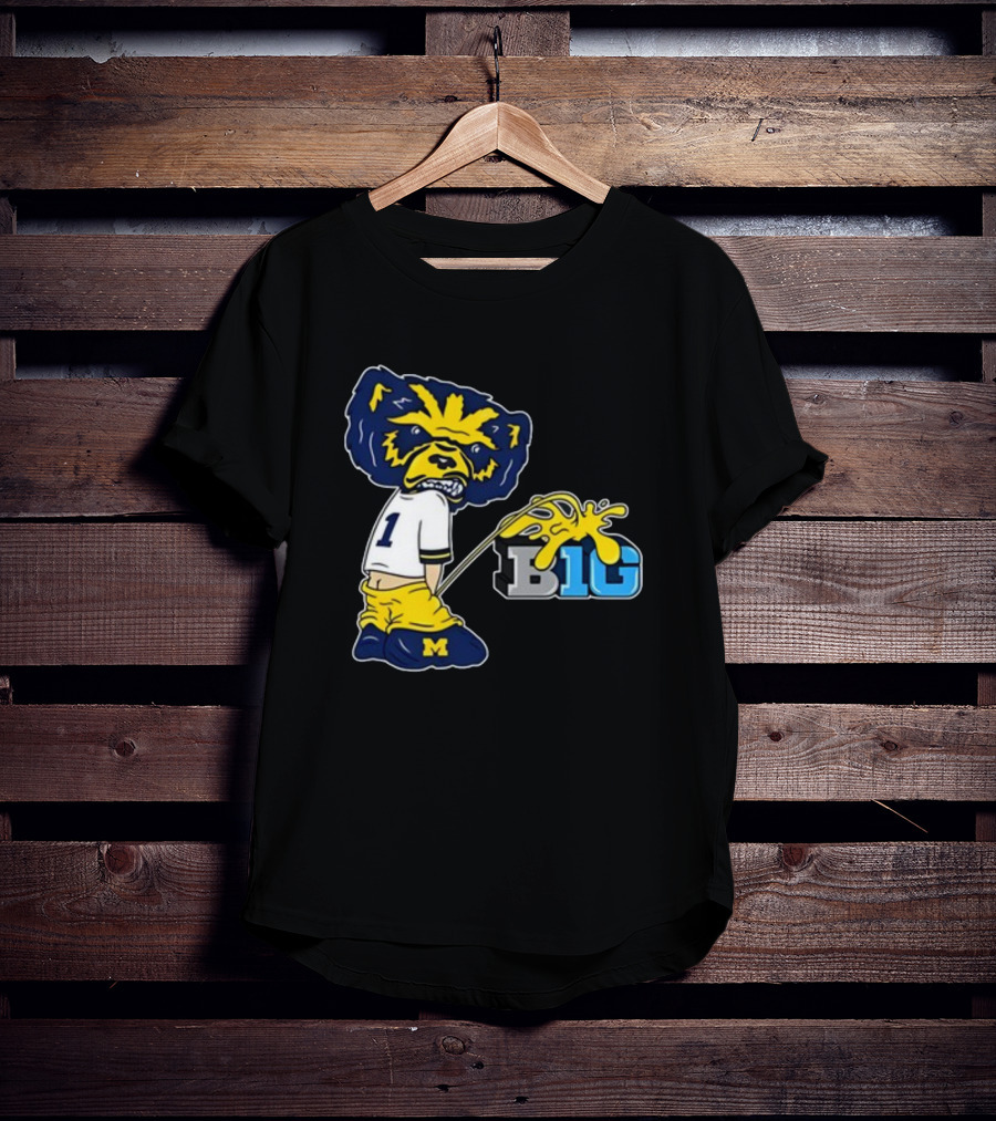 MI Big 10 Wolverine Parody Mascot T-Shirt