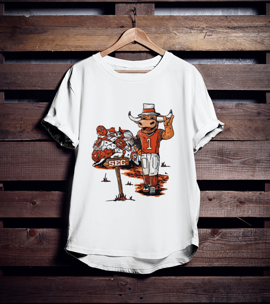 Longhorn Mascot SEC Conference Champs Drawing T-Shirt